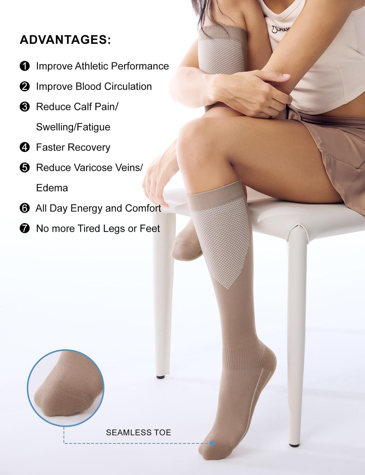 FITRELL 3 Pairs Compression Socks for Women and Men 20-30mmHg-Circulation Support Socks Jansha Store