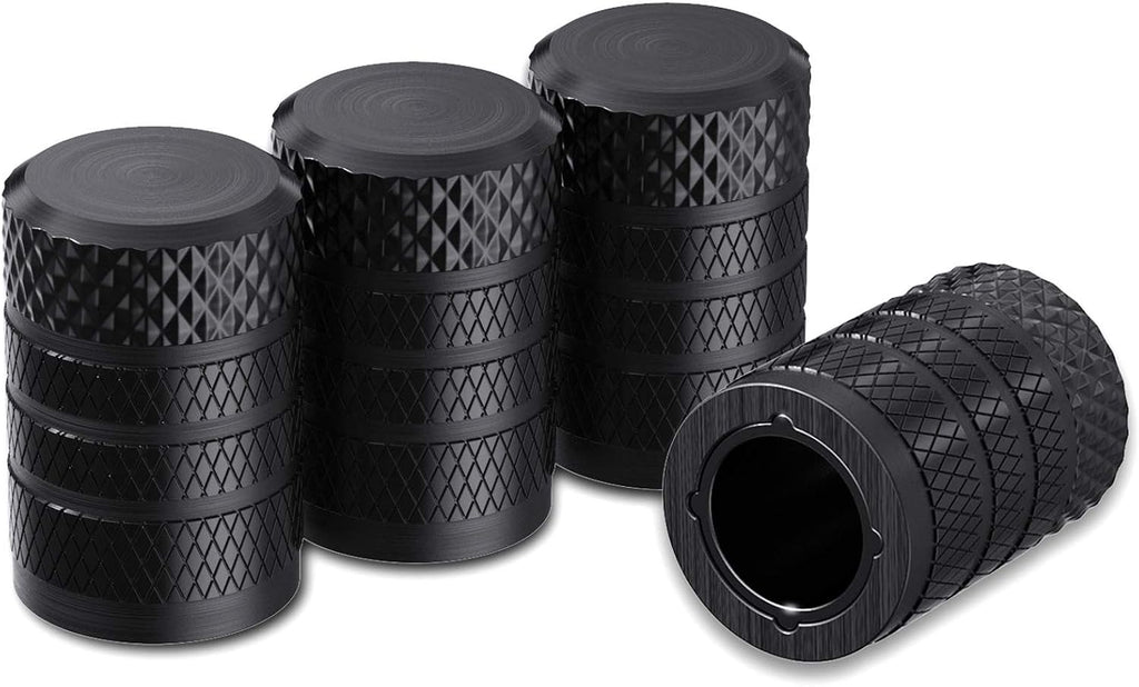 CKAuto Tire Valve Stem Caps, Aluminum Black, 4 pcs/Pack Jansha Store