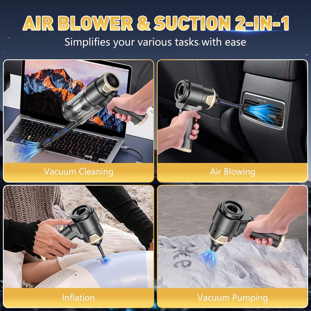 KMM Handheld Car Vacuum Cleaner, Hand Held Vacuum & Air Duster Jansha Store