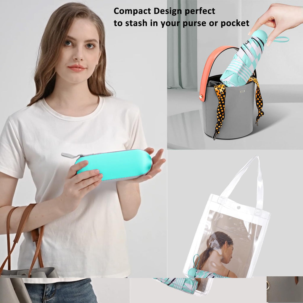 BAODINI Mini Travel Umbrella with UV Sun Protection, Compact Pocket-Size Jansha Store