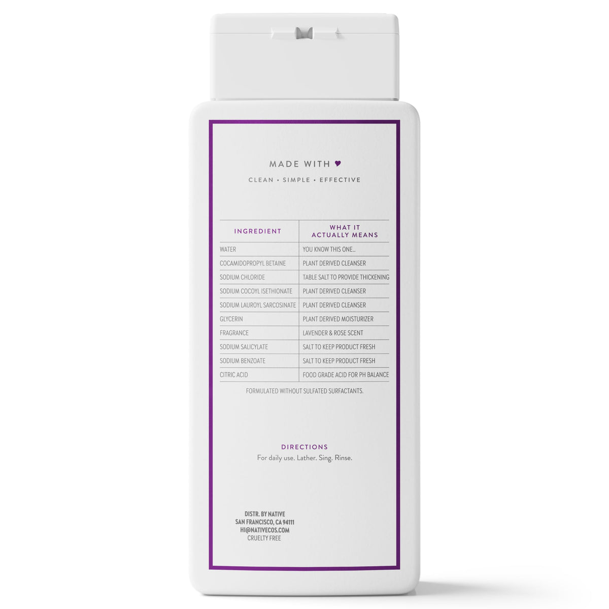 Native Clean Body Wash for Women & Men, Eucalyptus & Mint, 18 fl oz Jansha Store