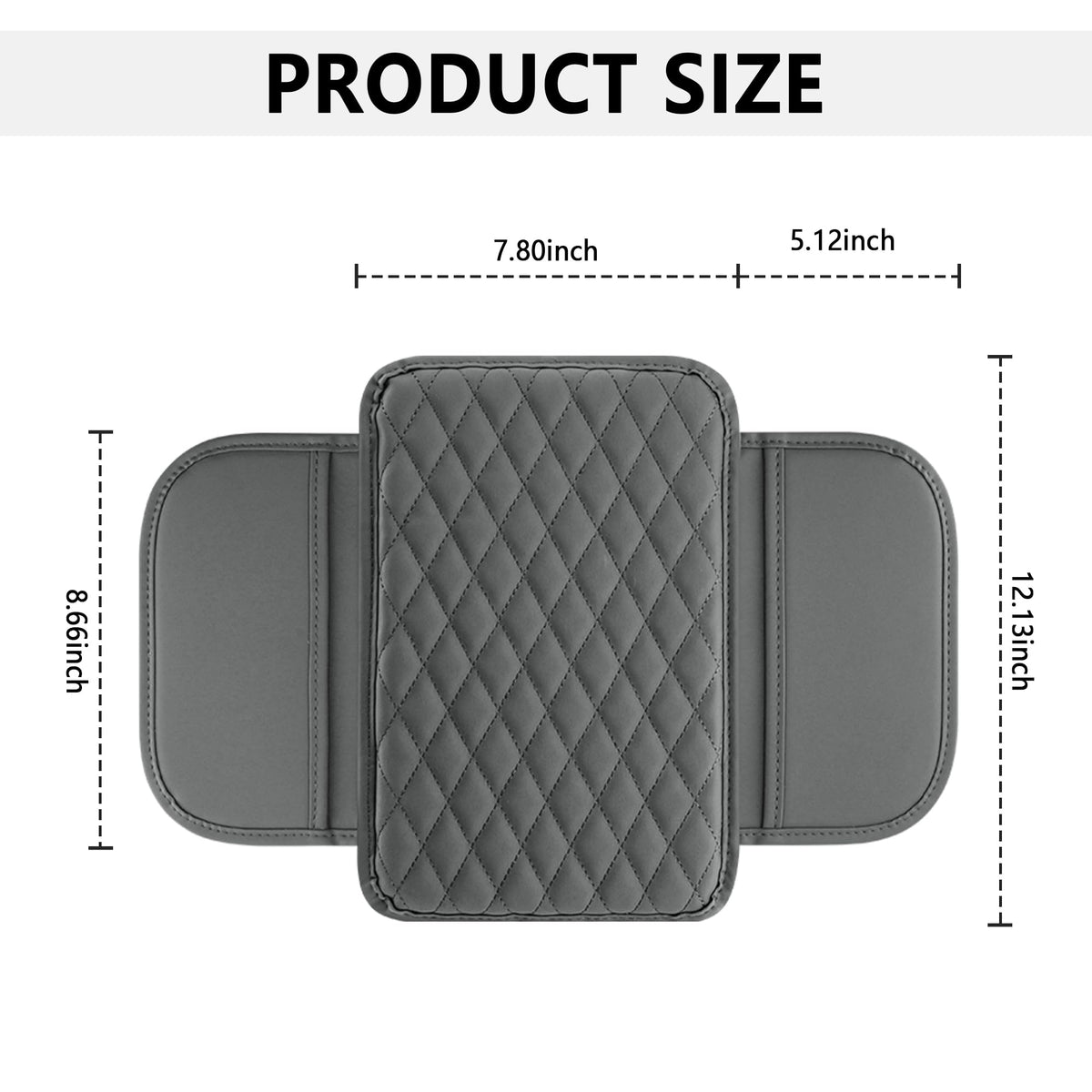 Stacool Upgraded Car Center Console Cover,Microfiber Leather Car Armrest Cover Cushion with 2 Storage Bags,Universal Car Armrest Storage Box (Brown) Jansha Store