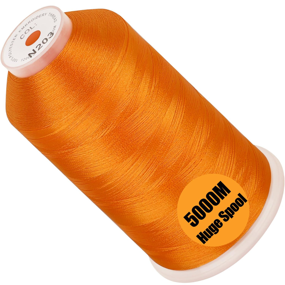 New brothread 5000M Huge Spool Embroidery Machine Thread - White Jansha Store