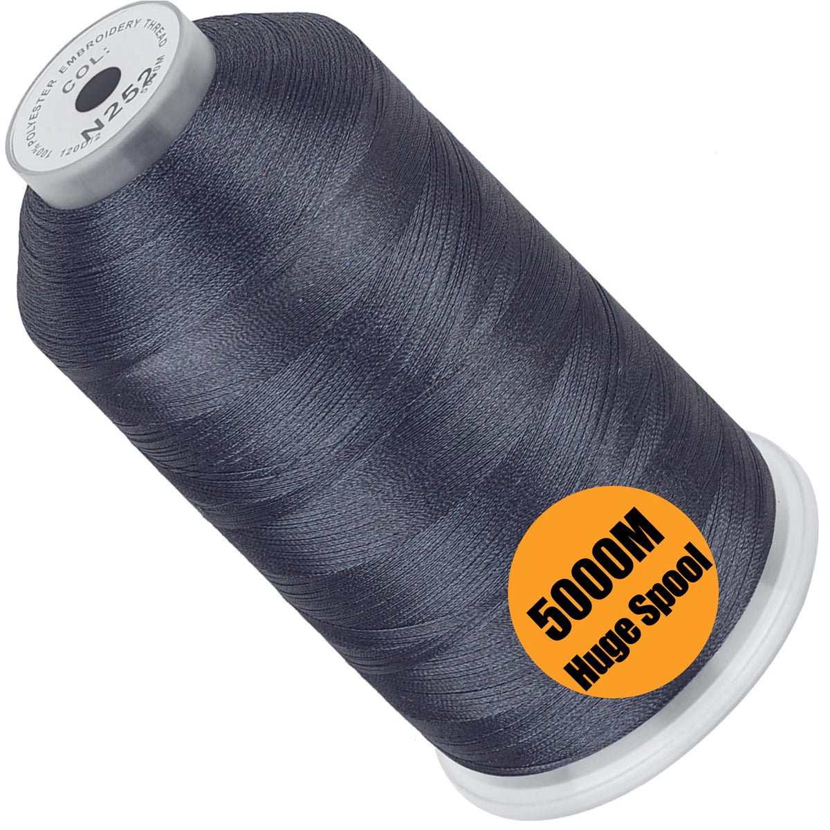 New brothread 5000M Huge Spool Embroidery Machine Thread - White Jansha Store