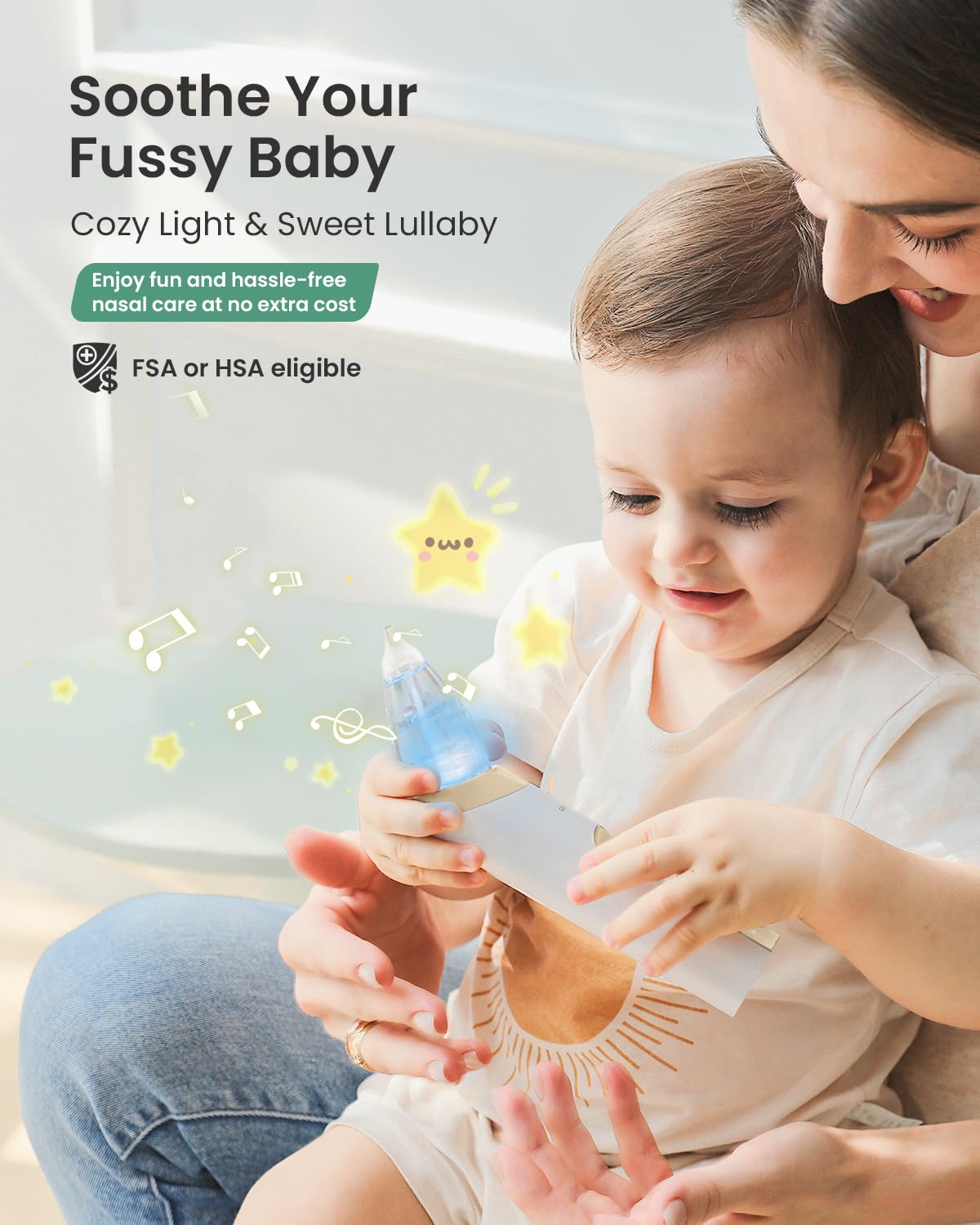 GROWNSY Baby Nasal Aspirator, Electric Nose Sucker, Powerful Suction,Grey Jansha Store