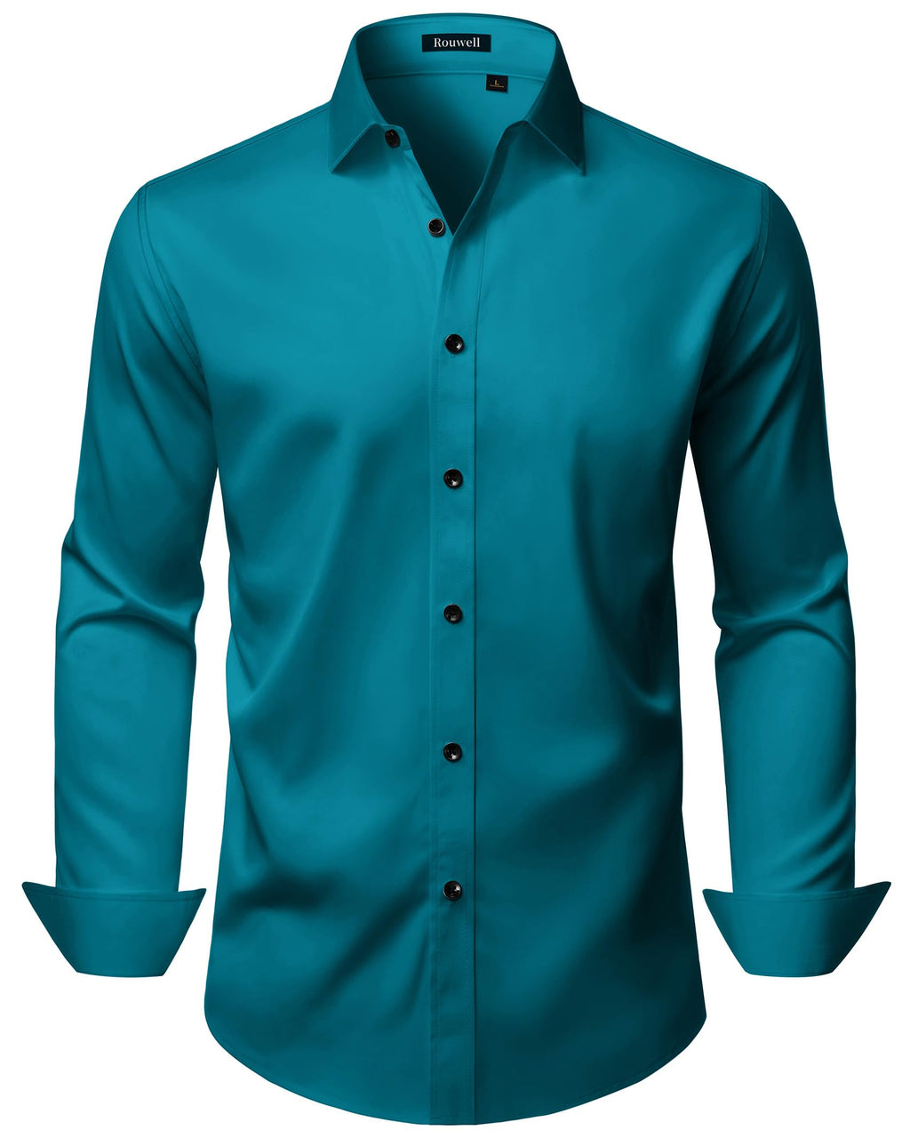 Mens Wrinkle Free Dress Shirts Regular Fit Business Button Down Shirt Formal Long Sleeve Wedding Stretch Shirts Jansha Store