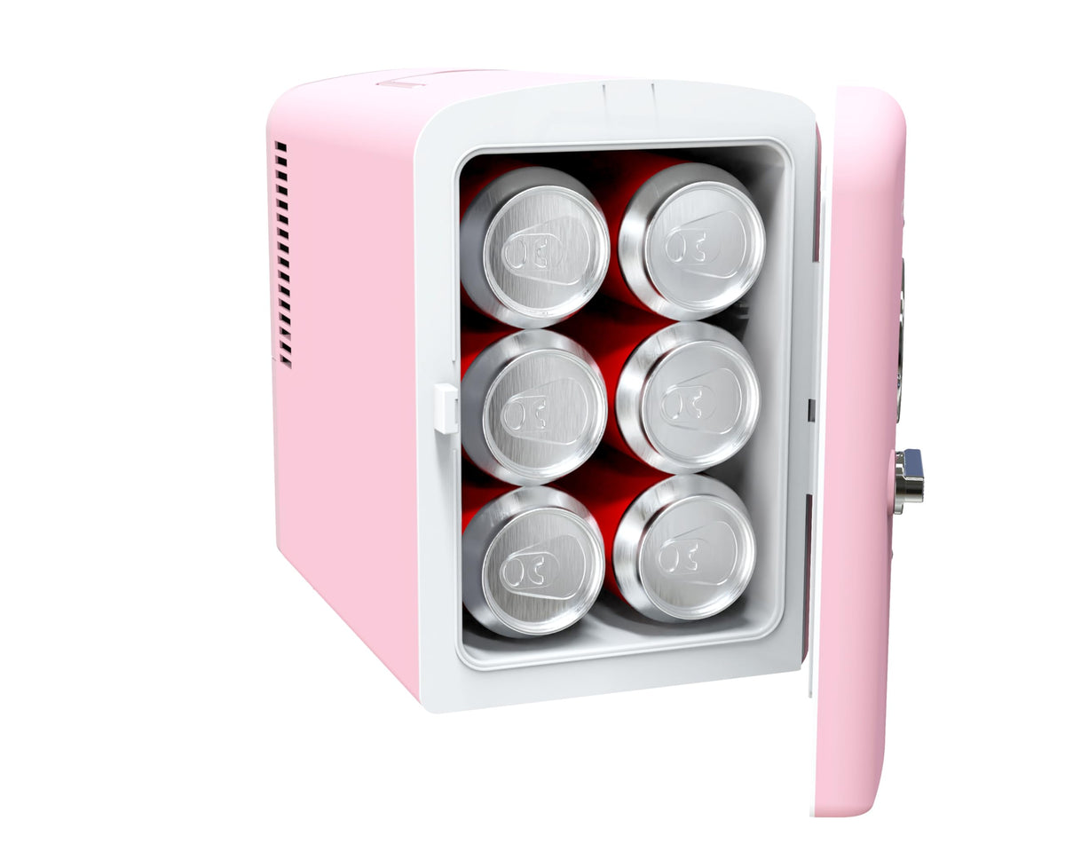 Frigidaire Retro 9-Can Mini Personal Fridge Portable Cooler, 11.8" D x 7.1" W x 10.1" H, Black Jansha Store