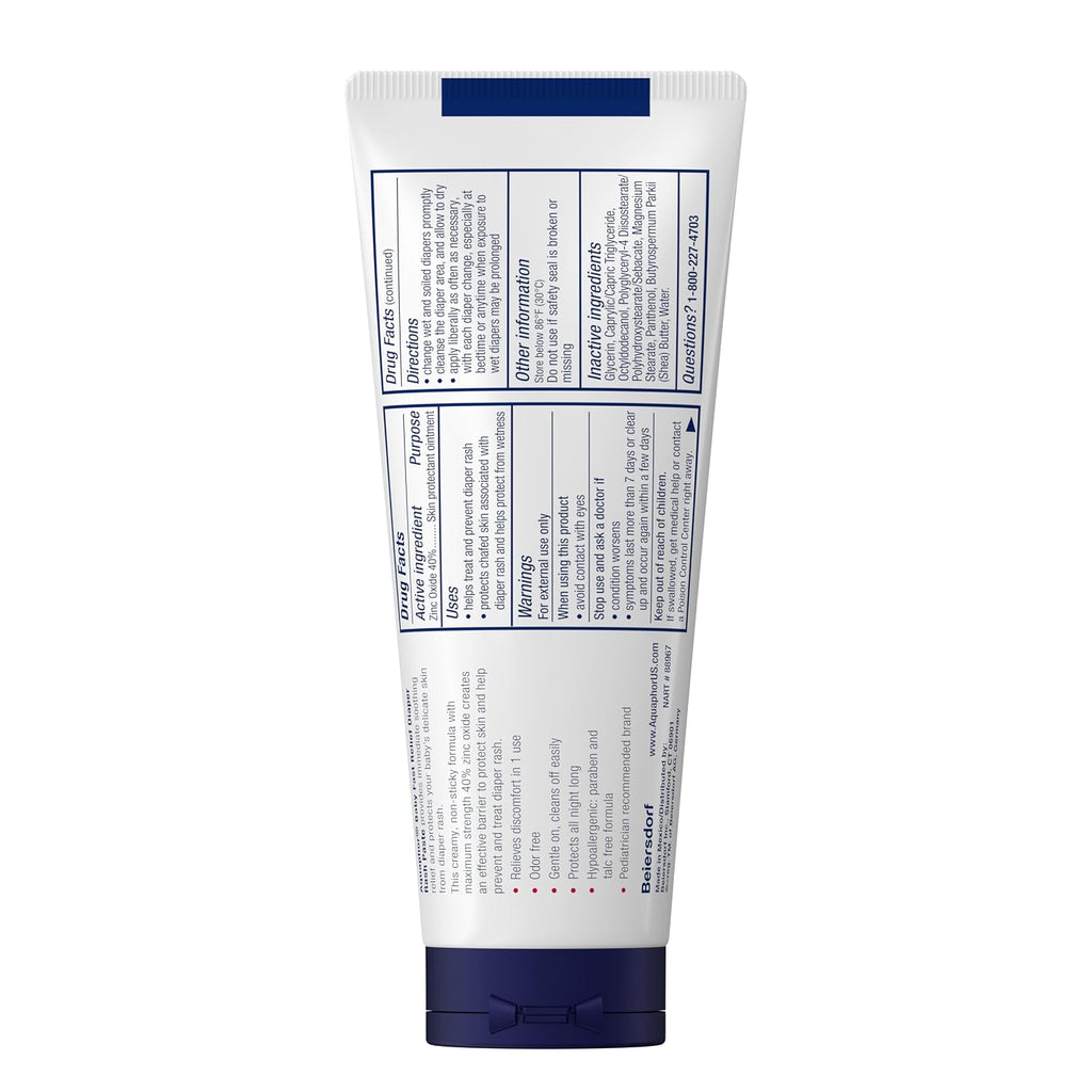 Aquaphor Baby Diaper Rash Paste with Zinc Oxide, 3.5 OZ Jansha Store