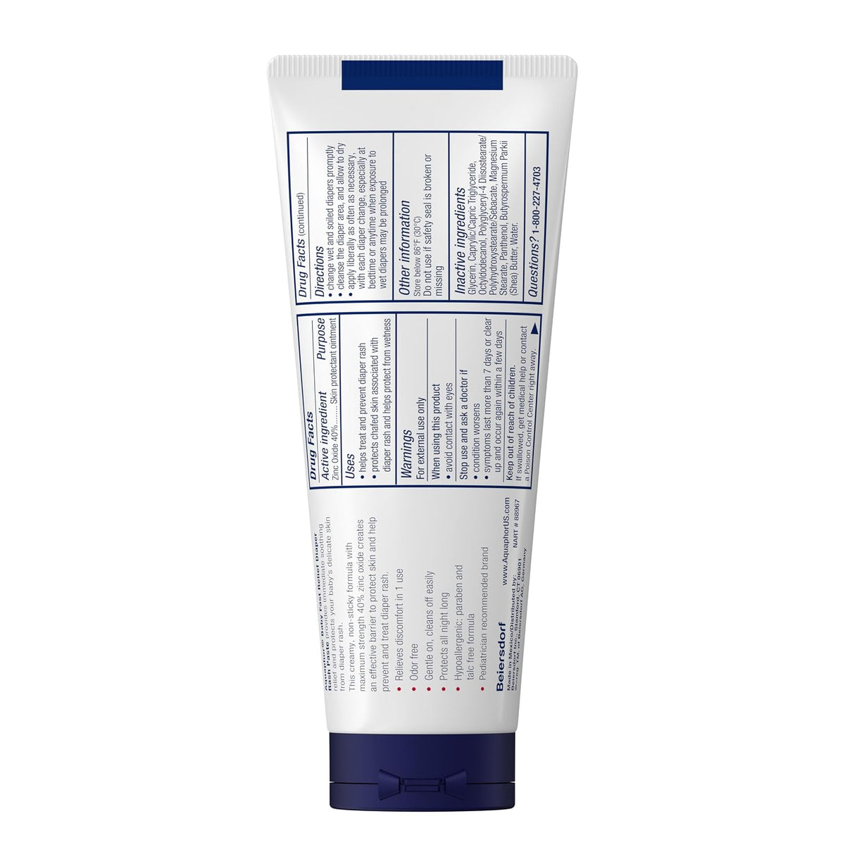 Aquaphor Baby Diaper Rash Paste with Zinc Oxide, 3.5 OZ Jansha Store