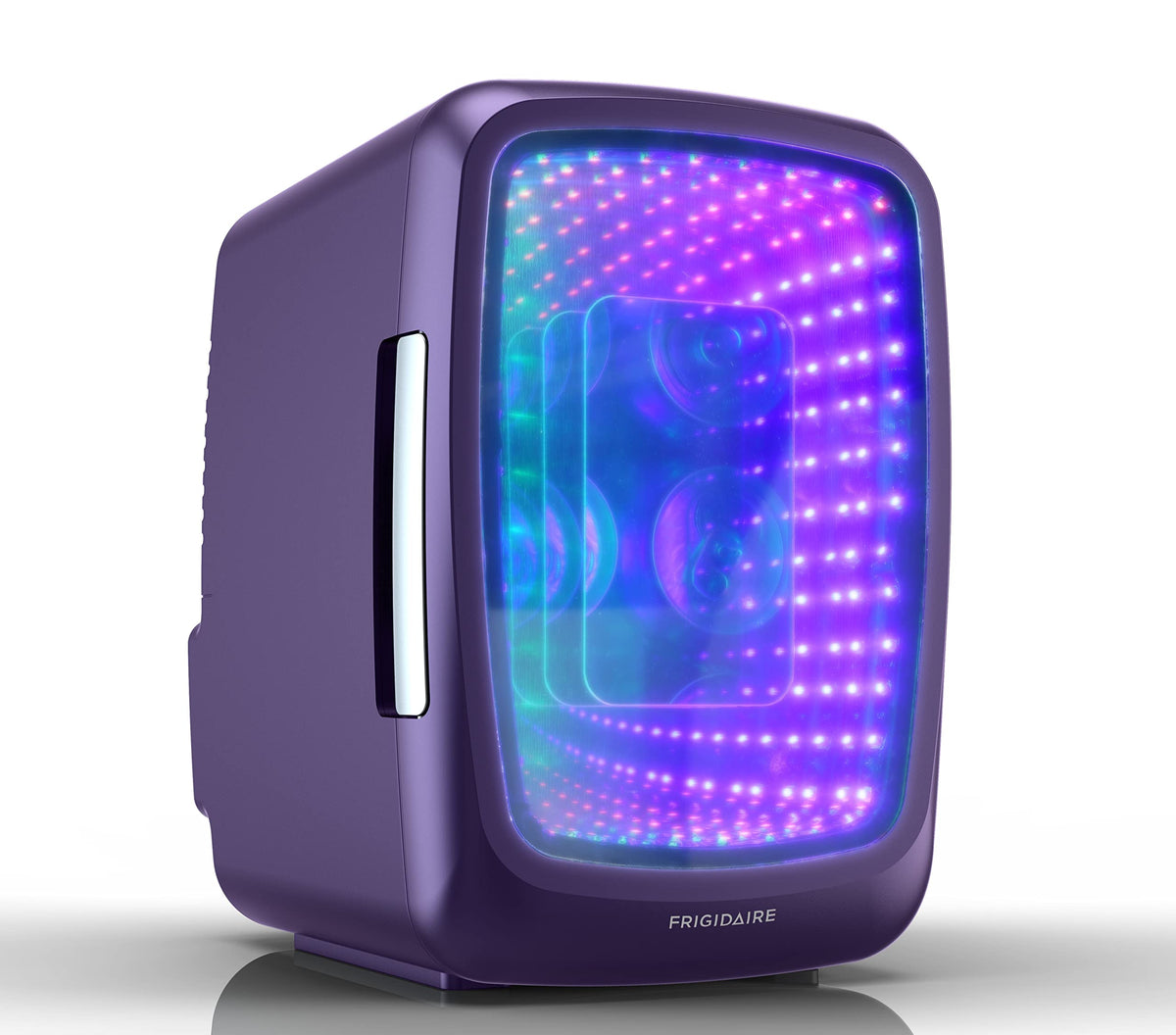 Frigidaire Gaming Light Up Mini Beverage Refrigerator, 6 can, 4 liters, Cooler with large see through door and LED lights Perfect for Gaming Experience, Home, Office, or Cars.12V Charger (Blue) Jansha Store