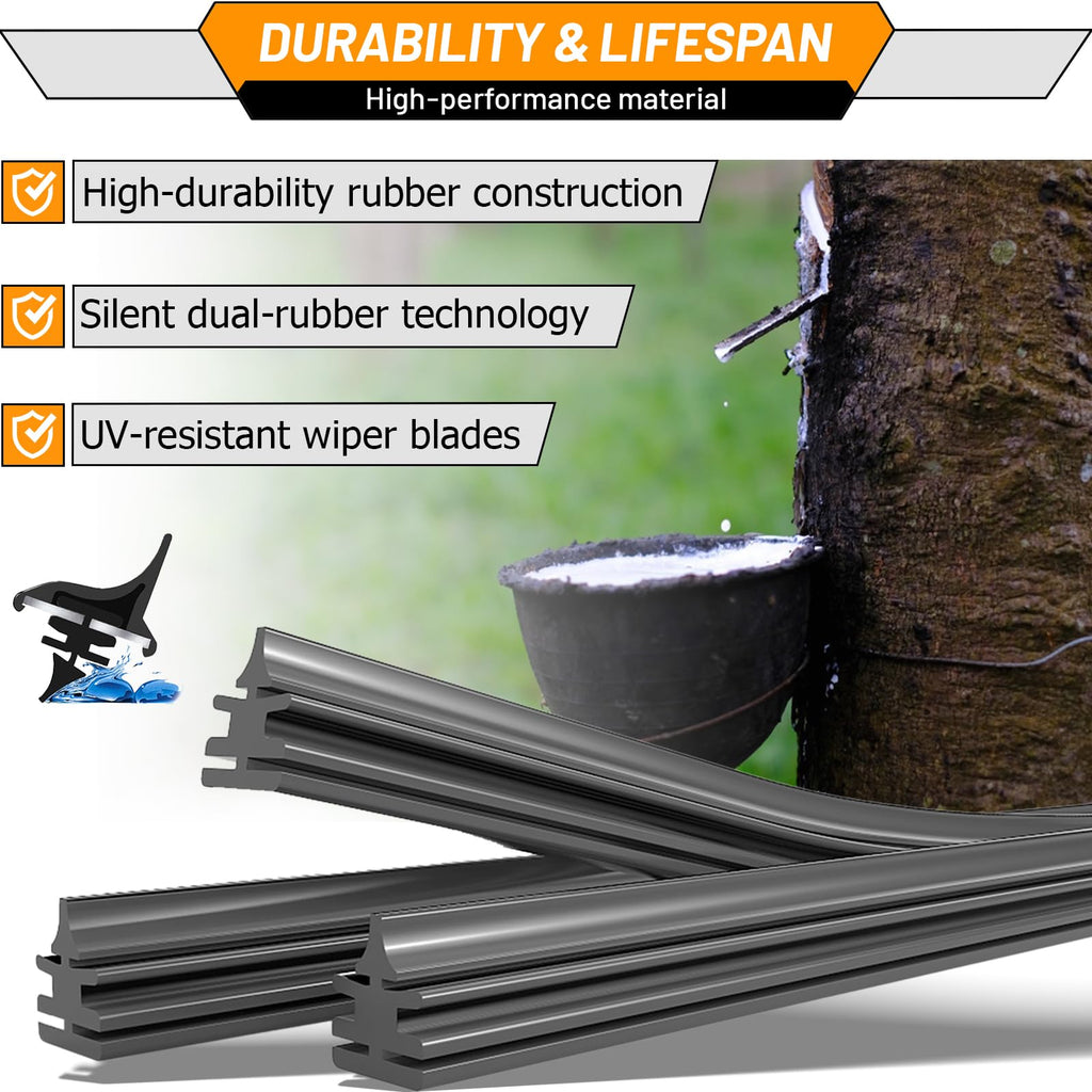 AUTOBOO Windshield Wiper Blade Replacement for Toyota RAV4 Mazda 5 Jansha Store