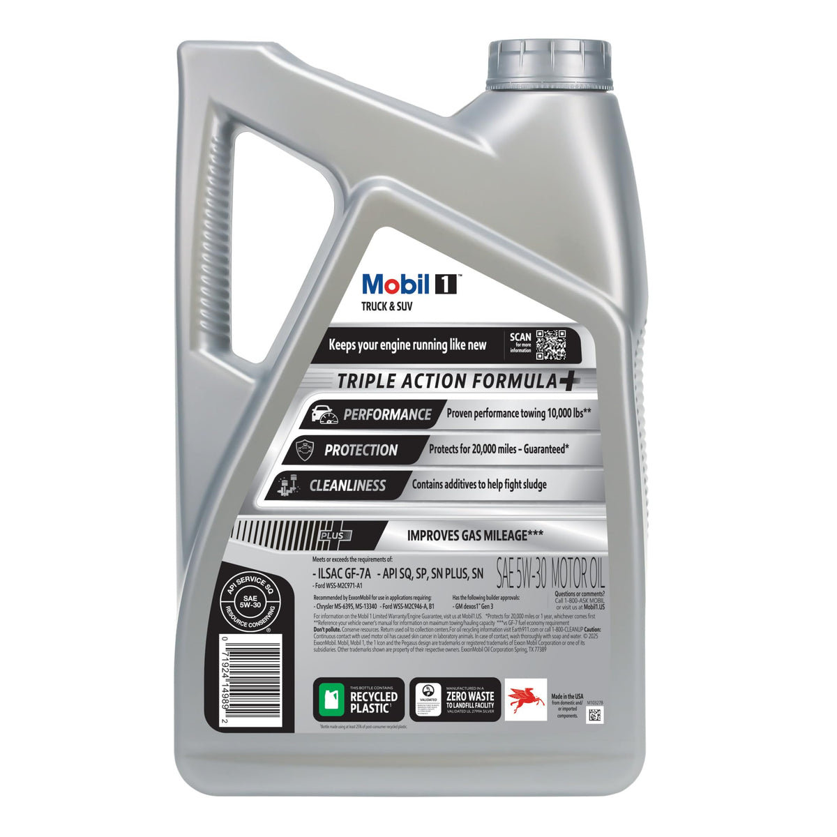 Mobil 1 Advanced Fuel Economy Full Synthetic Motor Oil 0W-20, 5 Quart Jansha Store