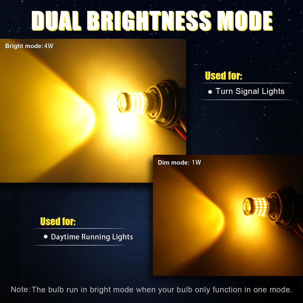 iBrightstar 3157 LED Bulb White, 4157 3156 LED Reverse Light Bulbs Super Bright for Tail Brake Lights Backup Lights Turn Signal Lights, 2 Pack Jansha Store