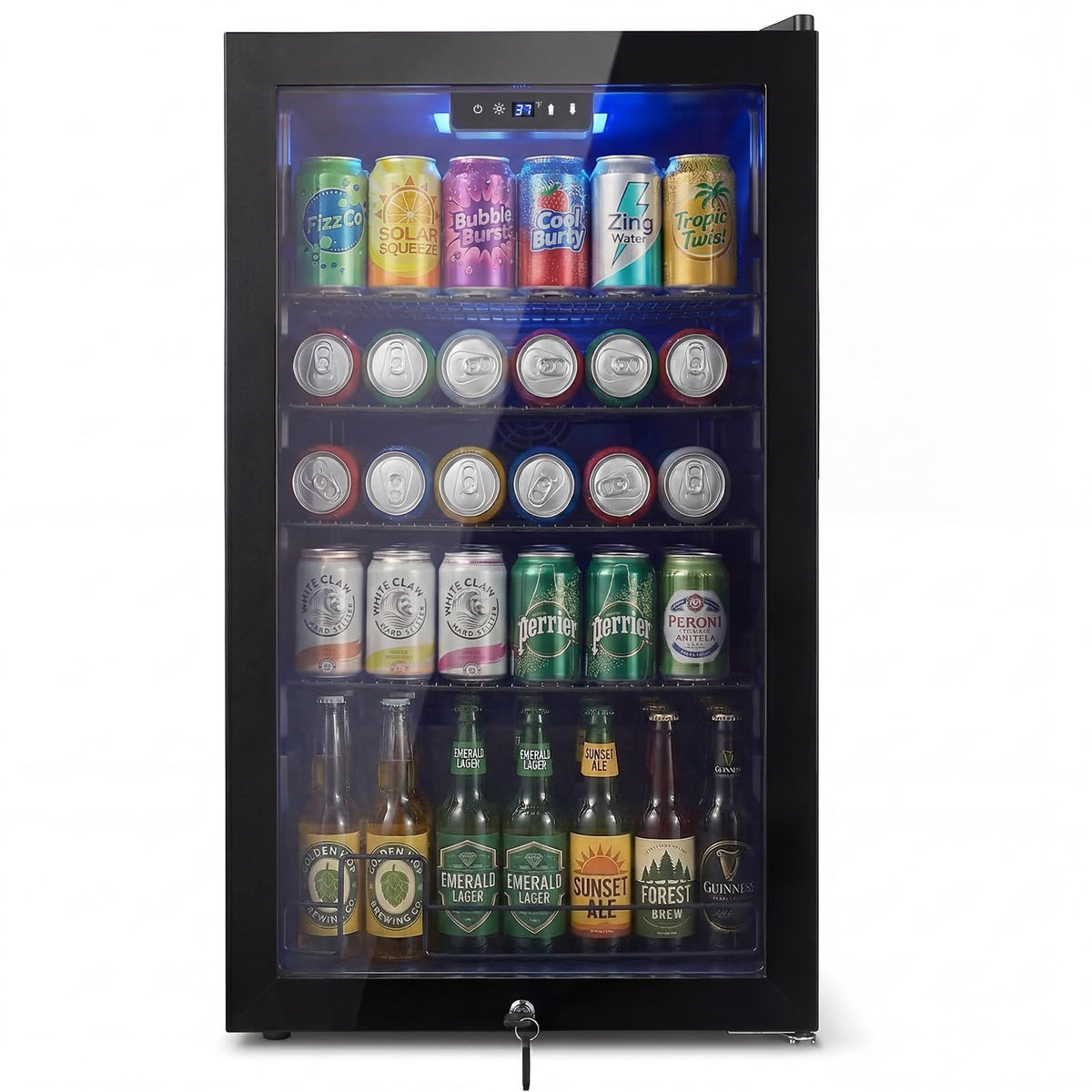 24 Inch Upgraded Dual Zone Wine and Beverage Refrigerator Cooler Jansha Store