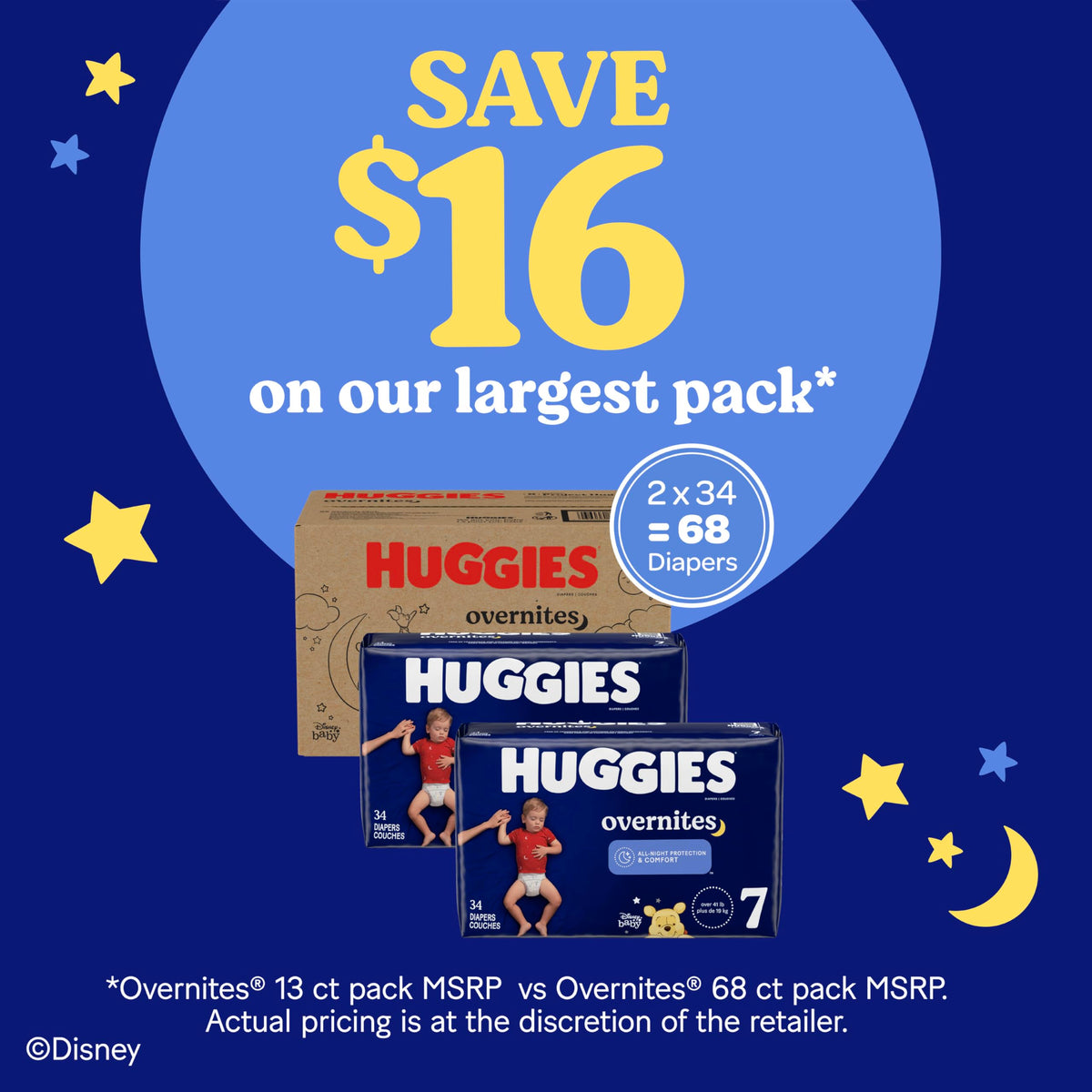 Huggies Overnites Diapers Size 5, 50 Count Jansha Store