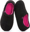 HomeTop Women's Fuzzy Curly Fur Fleece Lining Memory Foam Loafer Slippers Jansha Store