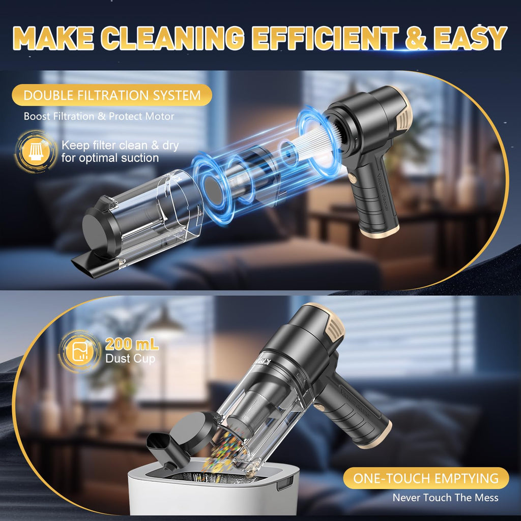 KMM Handheld Car Vacuum Cleaner, Hand Held Vacuum & Air Duster Jansha Store