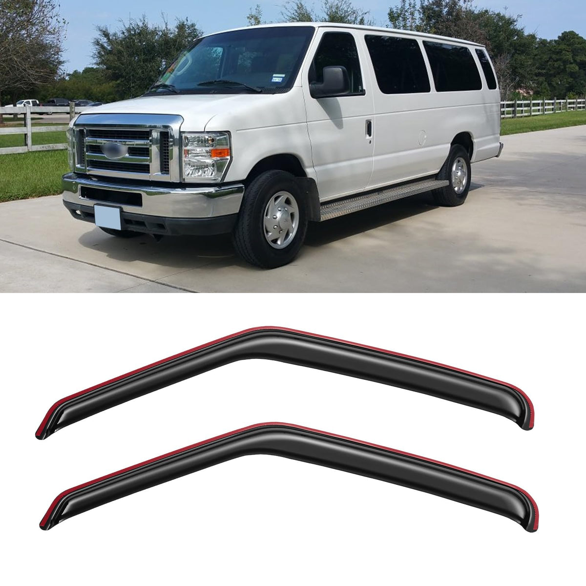 Window Visors Rain Guards for 2015-2026 Ford F150 Crew/SuperCrew Cab Jansha Store