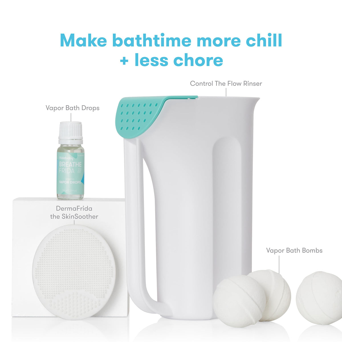 Frida Baby Control The Flow Bath Rinse Cup, Tear Free Rinser Jansha Store