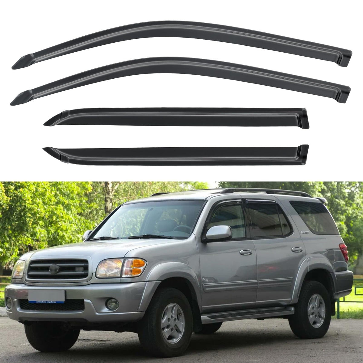 Window Visors Rain Guards for 2015-2026 Ford F150 Crew/SuperCrew Cab Jansha Store