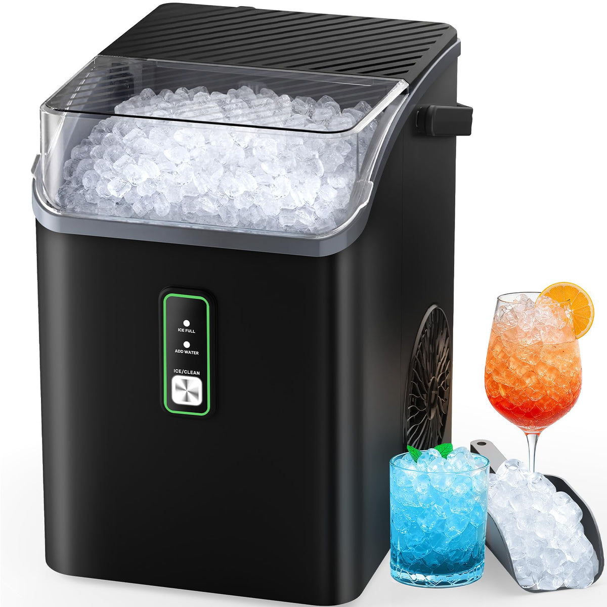 Silonn Ice Maker Countertop, 8 Bullet Ice Cubes in 6 Mins, 26.5 Lbs per Day, 2 Size Options, Self-Cleaning & Portable for Kitchen, Office, Party, RV Camping Jansha Store