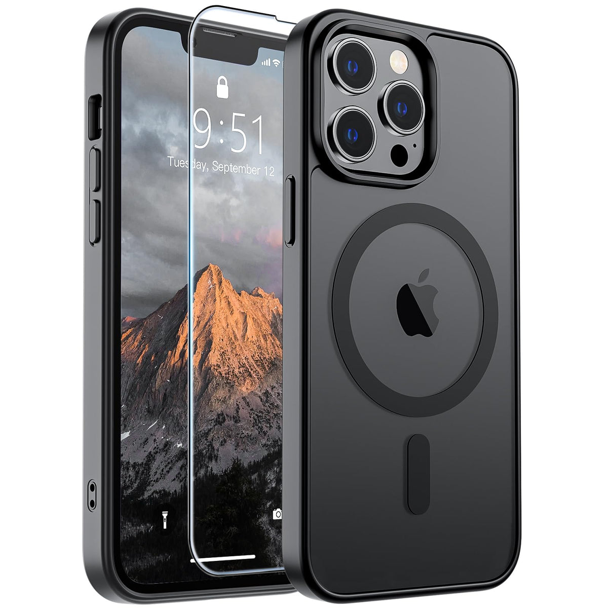 SUPFINE Magnetic for iPhone 12 Mini Case/iPhone 13 Mini Case Black Jansha Store