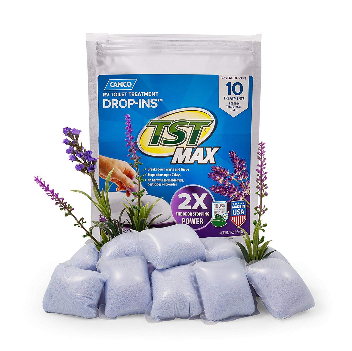 Camco TST MAX RV Toilet Treatment Drop-INs - Orange 30-pk - Made in the USA Jansha Store