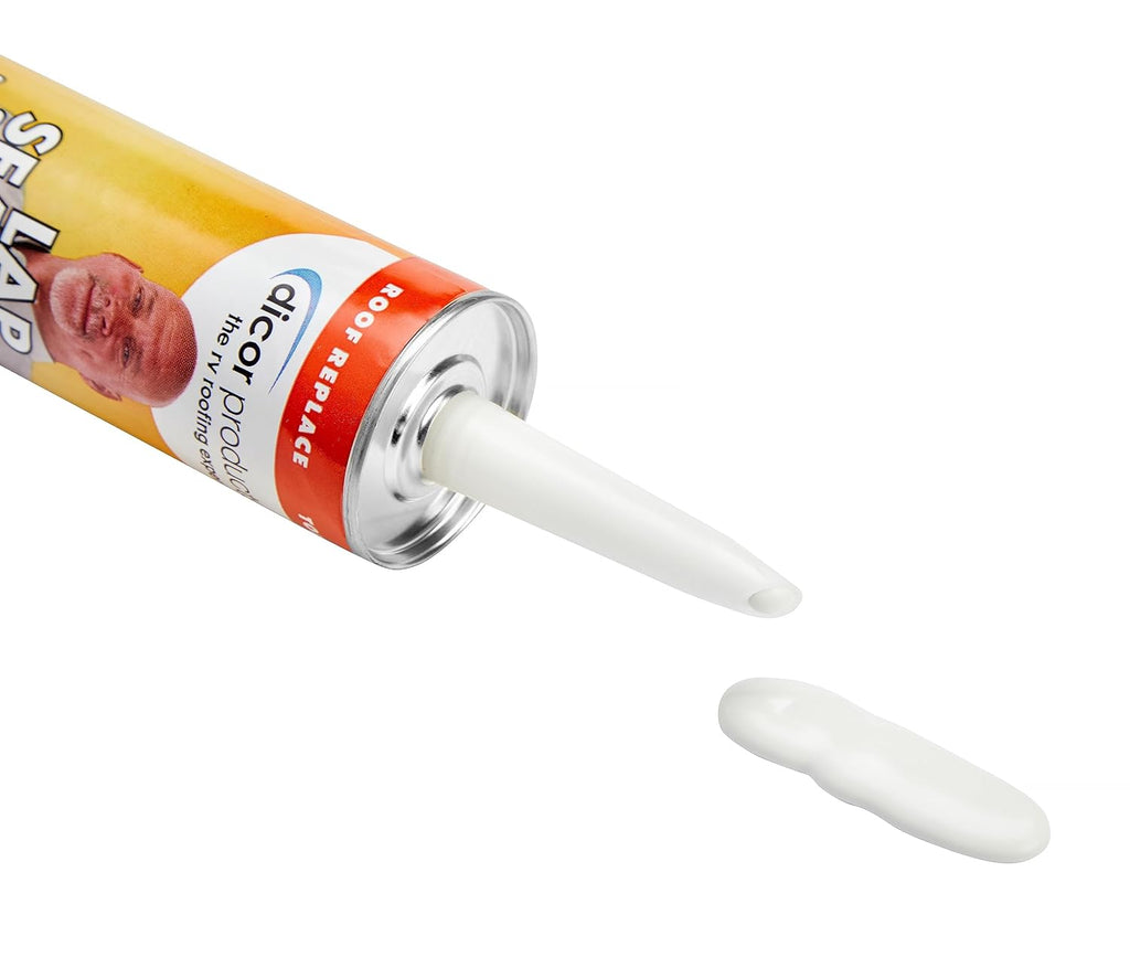 Dicor 501LSW-1 Self-Leveling Lap Sealant, White, 10.3 Oz, RV Roofing Jansha Store