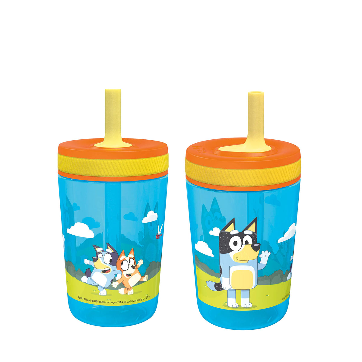 Zak Designs Blippi Kelso Toddler Cups For Travel or At Home, 2-Count Durable Plastic Sippy Cups With Leak-Proof Design is Perfect For Kids (Blippi), 15 Ounces (Pack of 12) Jansha Store