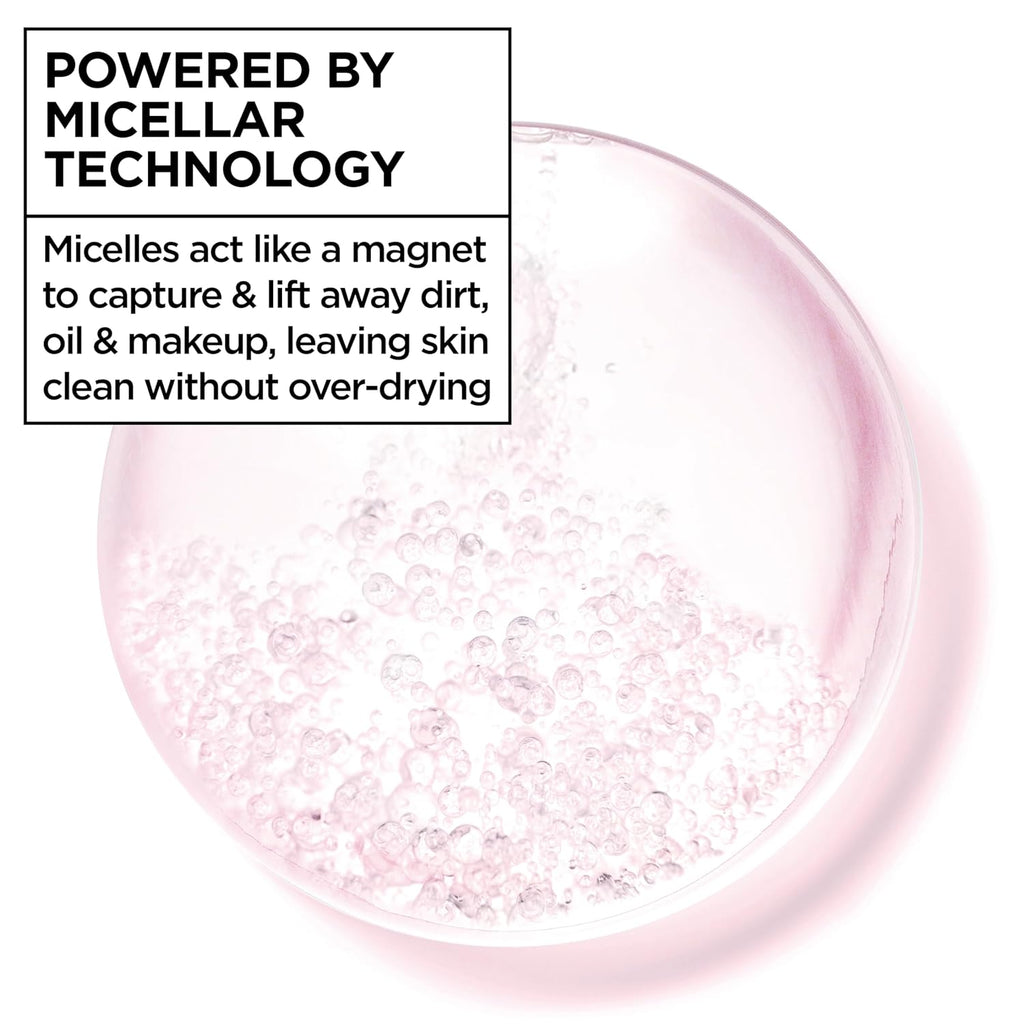 Garnier Micellar Water, Hydrating Facial Cleanser & Makeup Remover, Suitable for Sensitive Skin, Vegan, Cruelty Free, 13.5 Fl Oz (400mL), 1 Count Jansha Store