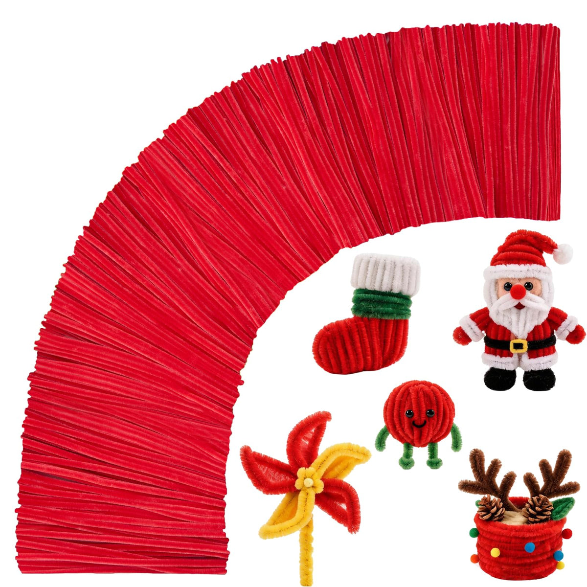 200Pcs Glitter Pipe Cleaners Craft Bulk,Art Aupplies Toys for Kids,DIY Multicolor Sparkly Chenille Stems for Halloween/Christmas Home Decor,Xmas Gift Wrapping and Festival Party Decoration Present Jansha Store