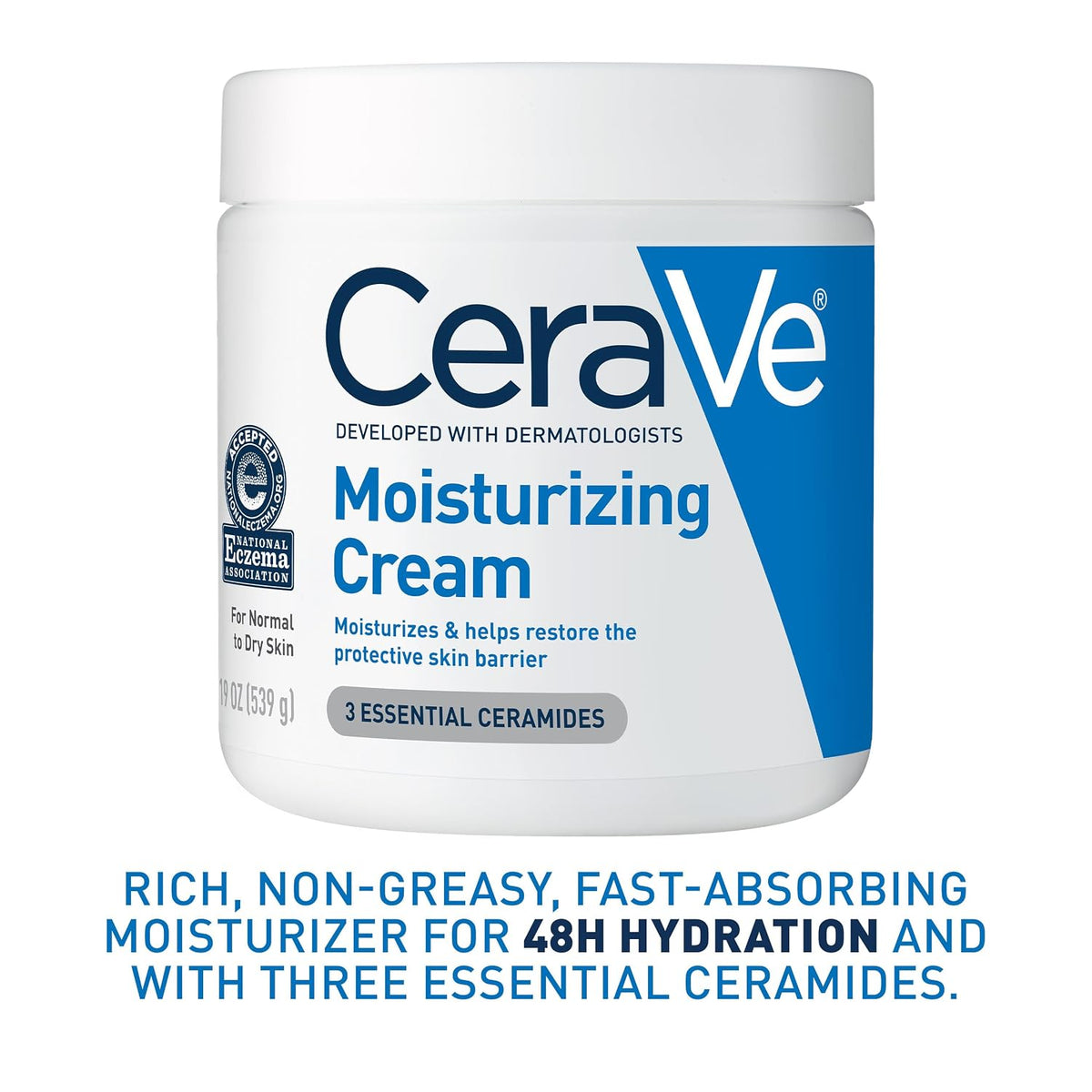 CeraVe Moisturizing Cream, Face & Body Moisturizer for Dry Skin, 19oz Jansha Store