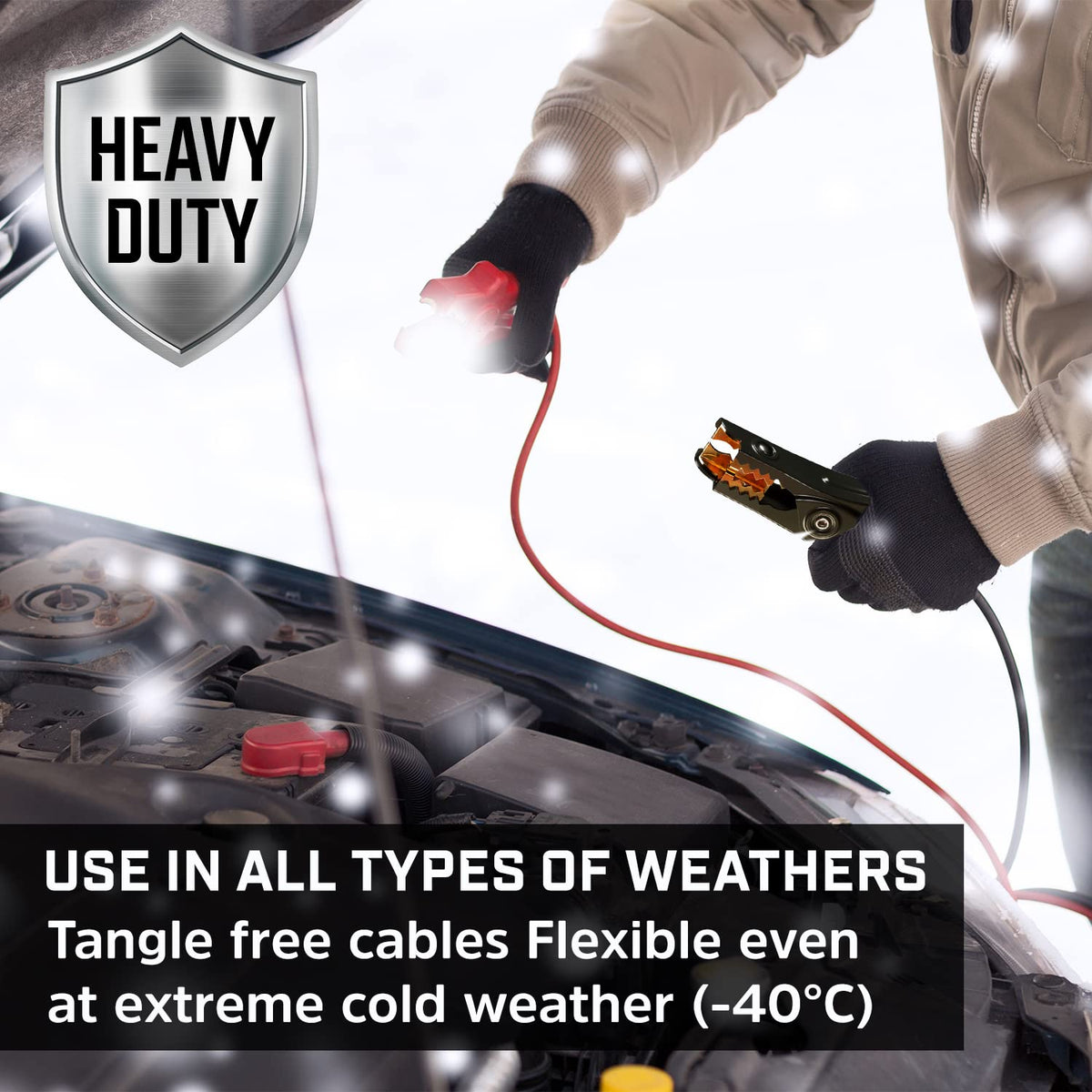 Energizer Jumper Cables for Car Battery, Heavy Duty Automotive Booster Cables for Jump Starting Dead or Weak Batteries with Carrying Bag Included (16-Feet (6-Gauge) Jansha Store