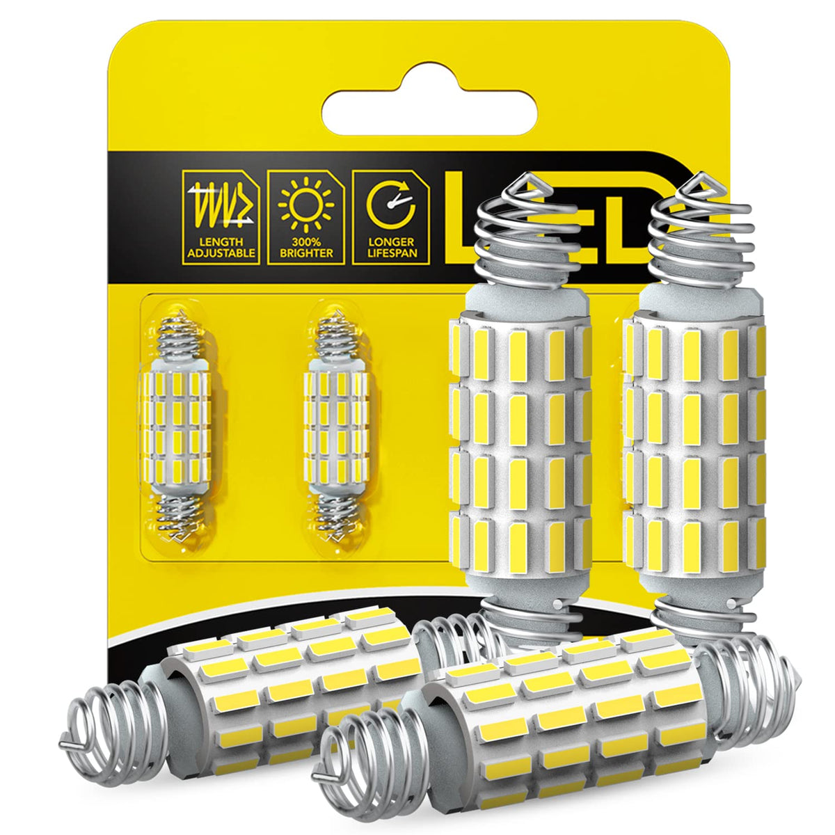 AUXITO 194 LED Bulbs for License Plate Light 168 175 2825 W5W T10 24-SMD 3014 Chipsets 6000K White for Car Dome Door Map Dash Courtesy Cargo License Plate Lights, Pack of 2 Jansha Store