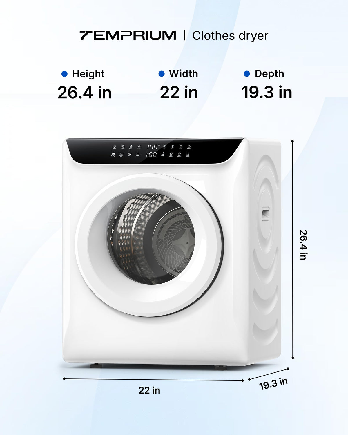 3.5 Cu. Ft. Portable Clothes Dryer for Laundry Jansha Store
