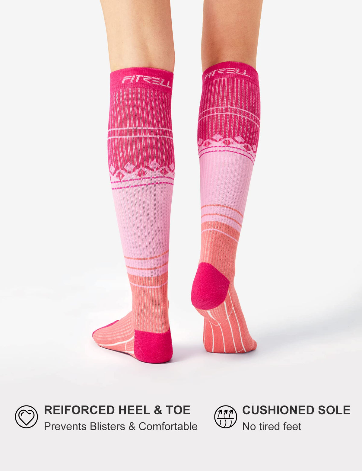 FITRELL 3 Pairs Compression Socks for Women and Men 20-30mmHg-Circulation Support Socks Jansha Store