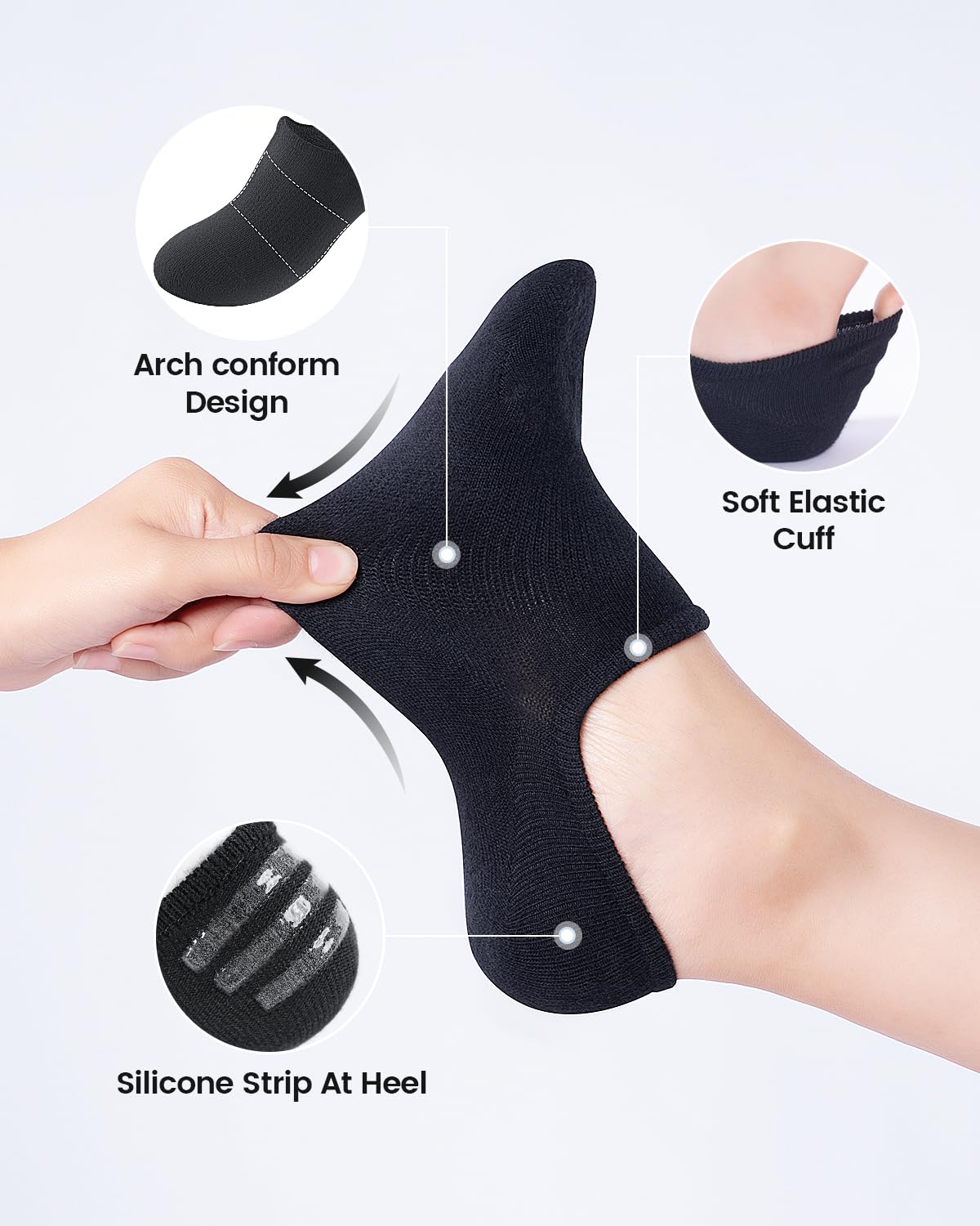 IDEGG Women & Men No Show Low Cut Anti‑Slip Casual Sports Running Socks Jansha Store