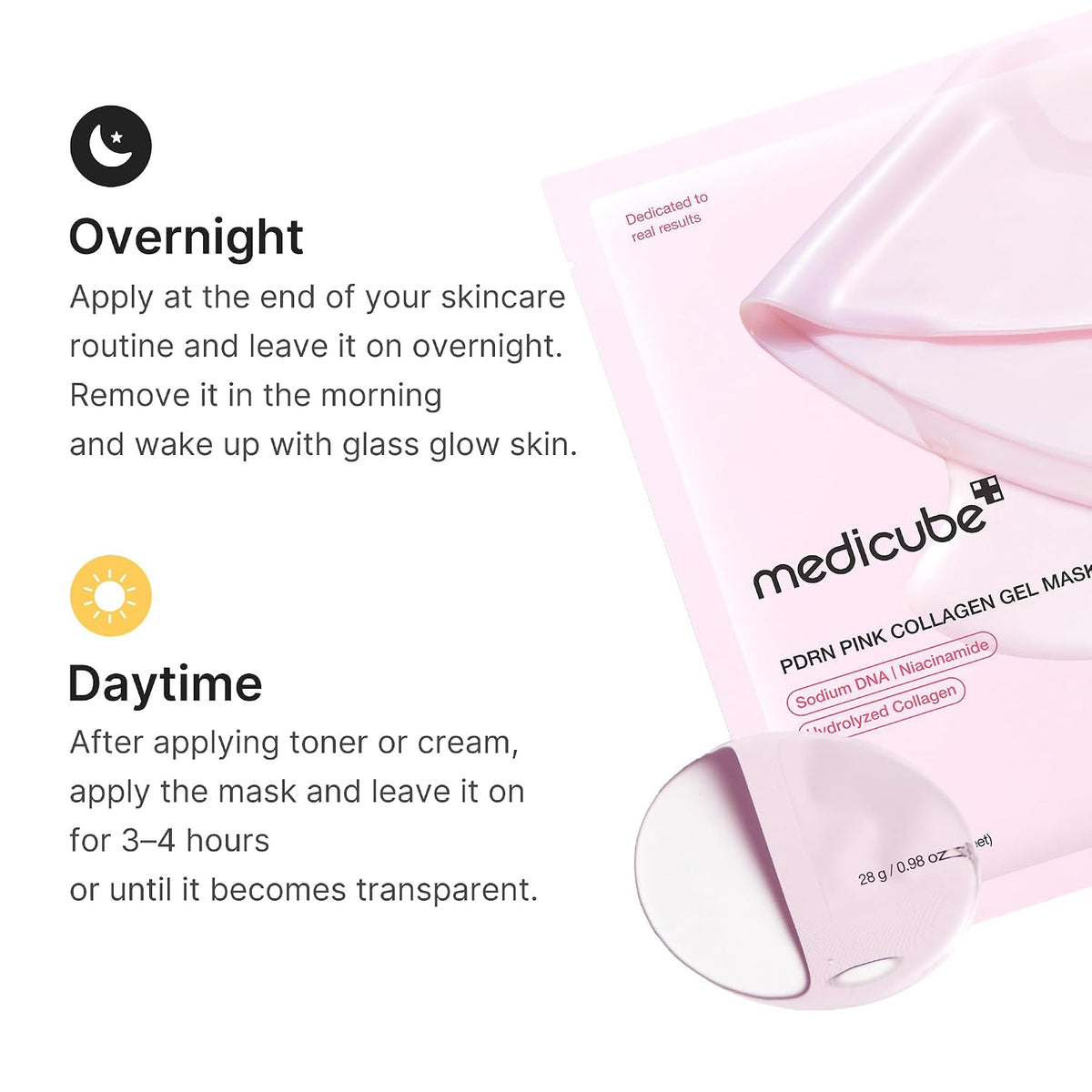 medicube Jelly Gel Mask with Salmon DNA PDRN Pink Collagen, 4EA Jansha Store
