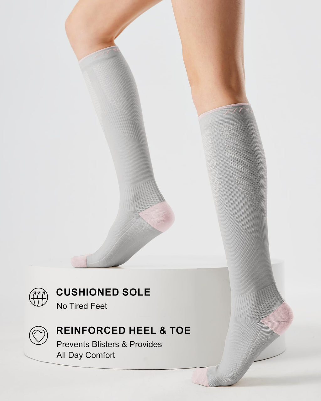 FITRELL 3 Pairs Compression Socks for Women and Men 20-30mmHg-Circulation Support Socks Jansha Store