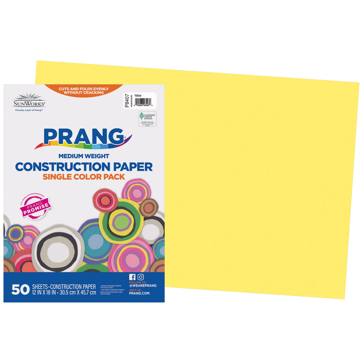Prang (Formerly SunWorks) Construction Paper, 10 Assorted Colors, 12" x 18", 50 Sheets Jansha Store