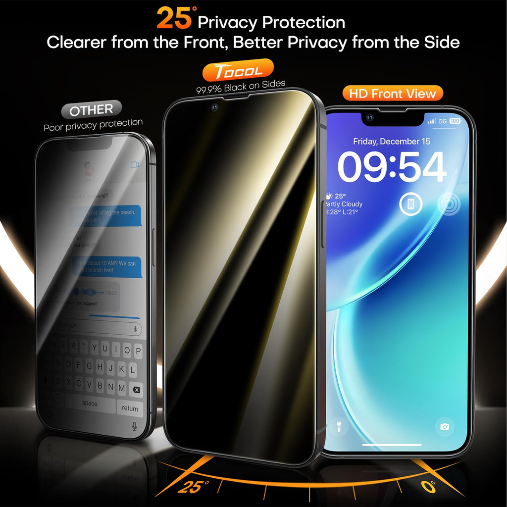 TOCOL for iPhone 17 Pro Max Screen Protector, Easy Installation Jansha Store