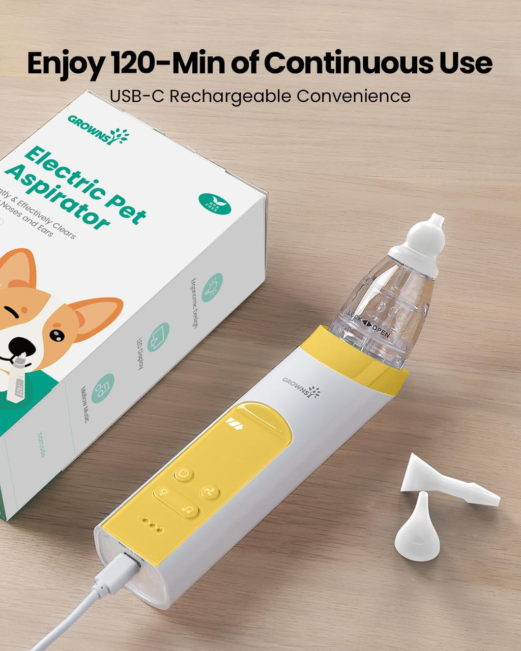 GROWNSY Baby Nasal Aspirator, Electric Nose Sucker, Powerful Suction,Grey Jansha Store