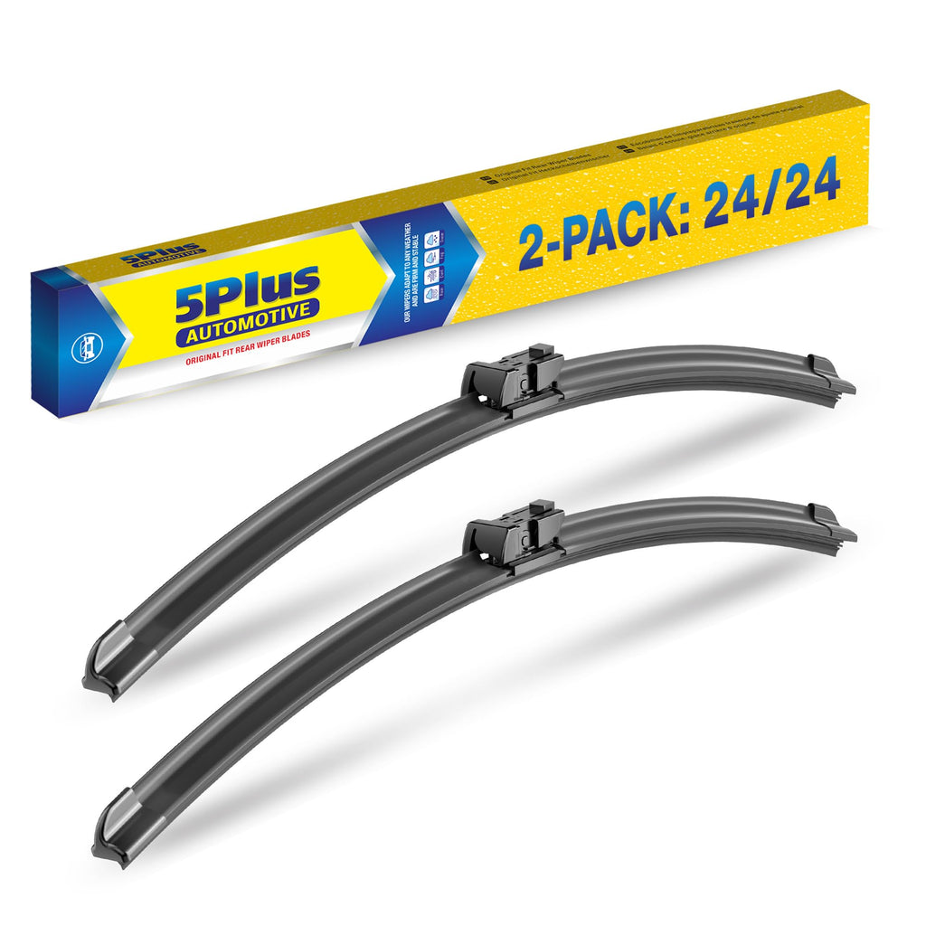 5 PLUS 20" Wiper Blades 2 Pack for J/U HOOK Front Arms,Premium All-Seasons Jansha Store