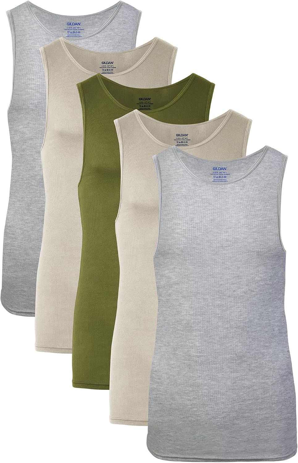 Gildan Men's A-Shirts Tanks Multipack Jansha Store