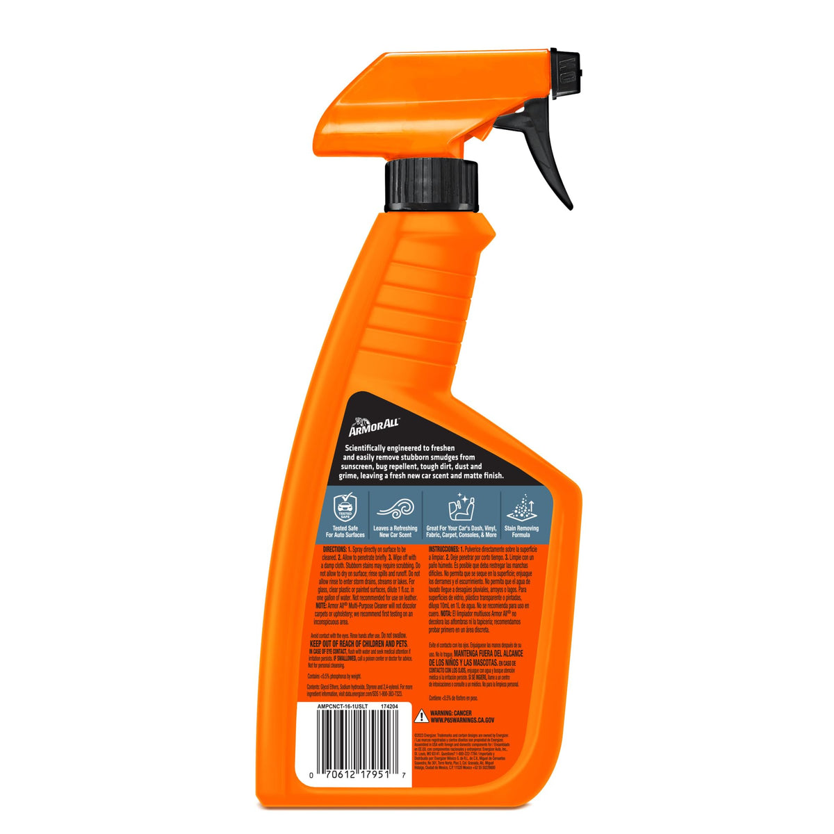 Armor All Multi-Purpose Car Cleaner Spray, New Car Scent, 16 Fl Oz (Pack of 6) Jansha Store