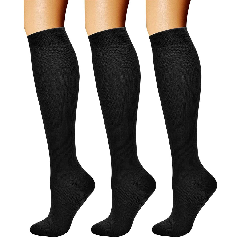CHARMKING Compression Socks for Women & Men Circulation (3 Pairs) 15-20 mmHg is Best Support for Athletic Running Cycling Jansha Store