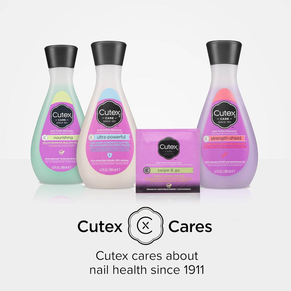 Cutex Nail Polish Remover, Strength Shield, Leaves Nails Looking Healthy, Contains Vitamins E, B5 & Hydrolyzed Silk, 6.76 Fl Oz Jansha Store