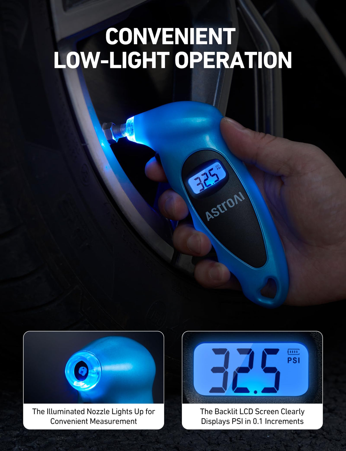 AstroAI Digital Tire Pressure Gauge 150PSI, ±1PSI Accuracy for Car Truck Jansha Store