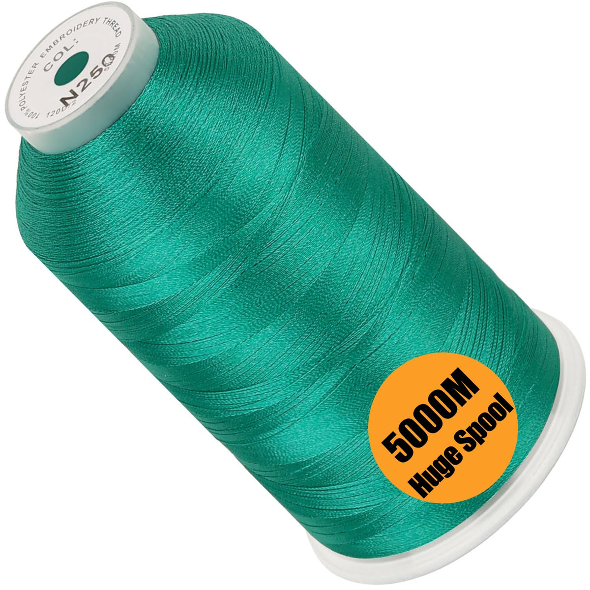 New brothread 5000M Huge Spool Embroidery Machine Thread - White Jansha Store