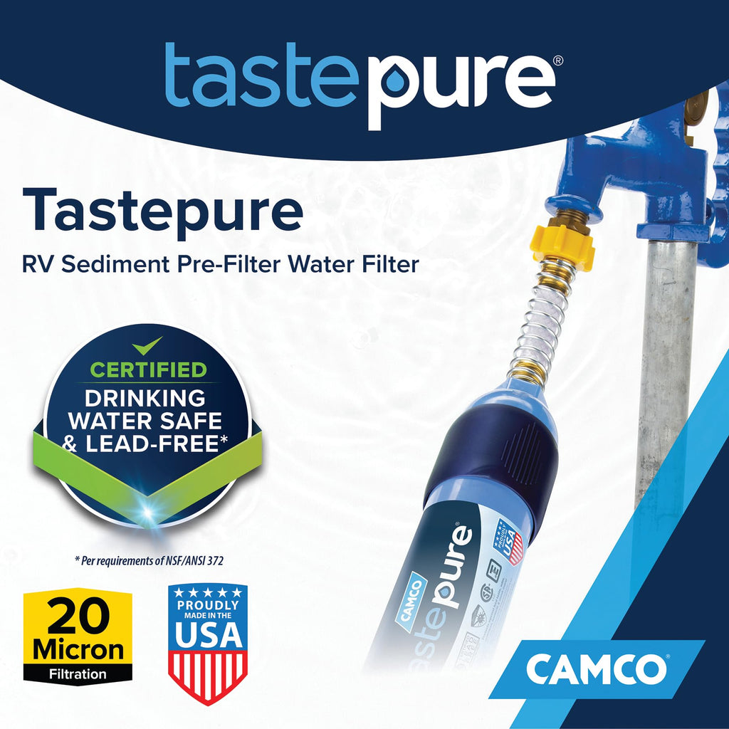 Camco Tastepure RV Water Filter - GAC & KDF Filtration - Made in the USA Jansha Store